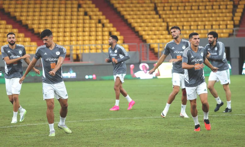 Entrainement des joueurs de l'équipe nationale d'Algérie