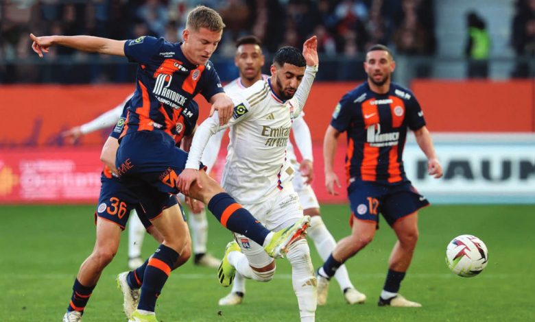 Saïd Benrahma lors du match Montpellier-Lyon